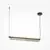 Pendul LED Maytoni Flat, 20W, 3000K, 2480 lumeni, Hmax 3120 mm, alama, crom, negru, fumuriu