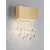 Aplica LED Nova Luce Crista, 15W, 3500K, 742 lumeni, L300 mm, H280 mm, auriu, dimabil Triac