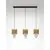 Pendul Nova Luce Rilva, 3xE14 max. 5W, L850 mm, Hmax 1590 mm, auriu, negru