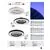 Plafoniera cu ventilator Rabalux Dalfon2, 72+20W, 3000K-6500K, 2100 lumeni, D540 mm, alb, negru, telecomanda inclusa
