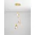 Pendul LED Nova Luce Malory, 12W, 3000K, Hmax 1870 mm, alb, auriu, dimabil Triac