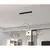 Pendul LED Mantra Kitesurf, 50W, 3000K, 4000 lumeni, L1240 mm, Hmax 1500 mm, negru