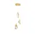 Pendul LED Nova Luce Malory, 12W, 3000K, Hmax 1870 mm, alb, auriu, dimabil Triac