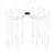 Pendul LED Ideal Lux Lucciola, 16W, 3000K, 910 lumeni, D200 mm, Hmax 5435 mm, negru