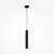 Pendul LED Maytoni Basic Texture, 5W, 3000K, 439 lumeni, D60 mm, Hmax 3425 mm, negru
