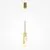 Pendul LED Maytoni Maris, 6W, 2700K, 220 lumeni, D82  mm, Hmax 2743 mm, auriu