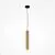 Pendul LED Maytoni Basic Texture, 5W, 3000K, 439 lumeni, D60 mm, Hmax 3425 mm, maro, negru