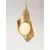 Pendul LED Nova Luce Malory, 5W, 3000K, Hmax 1850 mm, alb, auriu