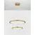 Pendul LED Nova Luce Empatia, 60W, 3000K, 1755 lumeni, D400/600 mm, Hmax 1200 mm, alama auriu, dimabil Triac