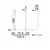 Pendul LED Nova Luce Valley, 25W, 3000K, 1500 lumeni, L1255 mm, Hmax 1800 mm, negru, dimabil Triac