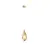 Pendul LED Nova Luce Malory, 5W, 3000K, Hmax 1850 mm, alb, auriu