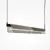 Pendul LED Maytoni Flat, 20W, 3000K, 2480 lumeni, Hmax 3120 mm, alama, crom, negru, fumuriu