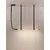 Pendul LED Nova Luce Valley, 25W, 3000K, 1500 lumeni, L1255 mm, Hmax 1800 mm, negru, dimabil Triac