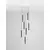 Pendul LED Nova Luce Noemi, 37W, 3000K, 2520 lumeni, D470 mm, Hmax 2390 mm, alb, negru, dimabil Triac