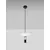 Pendul LED Nova Luce Anafi, 8W, 3000K, 395 lumeni, D220 mm, Hmax 2100 mm, alb, negru, IP20
