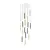 Pendul LED Nova Luce Noemi, 88W, 3000K, 5760 lumeni, D720 mm, Hmax 3380 mm, alb, alama auriu, negru, dimabil Triac