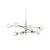 Lustra AZzardo Oviedo, 8xG9 max. 6W, L1150 mm, Hmax 1540 mm, alb, auriu, negru