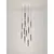 Pendul LED Nova Luce Noemi, 65W, 3000K, 4320 lumeni, D620 mm, Hmax 2390 mm, alb, negru, dimabil Triac