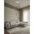 Pendul LED Nova Luce Noemi, 37W, 3000K, 2520 lumeni, D470 mm, Hmax 2390 mm, alb, negru, dimabil Triac