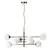 Lustra AZzardo Oviedo, 8xG9 max. 6W, L1150 mm, Hmax 1540 mm, alb, auriu, negru