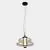 Pendul LED ACB Sira, 14.5W, 2700K, 1315 lumeni, D350 mm, Hmax 3000 mm, chihlimbar, negru