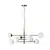 Lustra AZzardo Oviedo, 8xG9 max. 6W, L1150 mm, Hmax 1540 mm, alb, auriu, negru