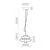 Pendul LED ACB Sira, 9.5W, 2700K, 855 lumeni, D250 mm, Hmax 3000 mm, chihlimbar, negru