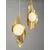 Pendul LED Nova Luce Malory, 24W, 3000K, Hmax 1870 mm, baza liniara, alb, auriu, dimabil Triac