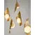 Pendul LED Nova Luce Malory, 45W, 3000K, Hmax 3370 mm, alb, auriu, dimabil Triac