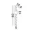 Aplica Nova Luce Ovee, 1xG max. 5W, H600 mm, alb, travertin, IP20