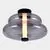 Aplica / plafoniera LED ACB Sira, 14.5W, 2700K, 1315 lumeni, D350 mm, fumuriu, negru