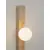 Aplica Nova Luce Ovee, 1xG max. 5W, H600 mm, alb, travertin, IP20