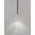 Pendul LED Nova Luce Dandia, 6W, 3000K, 365 lumeni, D28/80 mm, Hmax 1500 mm, tija 700 mm, negru