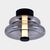 Aplica / plafoniera LED ACB Sira, 9.5W, 2700K, 855 lumeni, D250 mm, fumuriu, negru