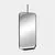 Oglinda ACB Shelf, rama neagra, 1000x500 mm, H1500 mm