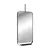 Oglinda ACB Shelf, rama neagra, 1000x500 mm, H1500 mm