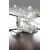 Spot fix aplicat AZzardo Nino 1, 1xGU10, alb-crom, patrat, IP20