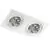 Spot mobil incastrat AZzardo Siro 2, 2xGU10 tip ES111, alb, dreptunghi, IP20