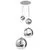 Pendul AZzardo Silver ball, 4xE27, crom
