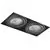 Spot mobil incastrat AZzardo Nova Gips, 2xGU10 tip ES111, negru, dreptunghi, IP20