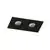 Spot mobil incastrat AZzardo Caro, 2xGU10, negru, dreptunghi, IP20
