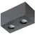 Spot mobil aplicat AZzardo Brant 2 Square, 2xGU10, negru, dreptunghi, IP20