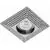 Spot fix incastrat AZzardo Piramide XL, 1xGU10, crom, patrat, IP20