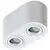 Spot mobil aplicat AZzardo Brant 2, 2xGU10, alb, elipsa, IP20