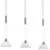 Pendul LED Eglo Montefio, 18W, alb-gri-nichel satinat