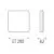 Plafoniera LED ACB Square, 24W, 3000-4000-6500K, D280 mm, alb, switch, IP54