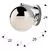 Aplica LED Schuller Sphere, 9.6W, alb-crom
