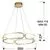 Pendul LED Schuller Colette, 54W, auriu