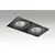 Spot mobil incastrat AZzardo Nova Gips, 2xGU10 tip ES111, negru, dreptunghi, IP20