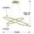 Pendul LED Schuller Elipse, 103W, auriu
